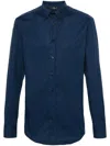 Etro Pegaso-motif Long-sleeve Shirt In Blue
