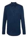Etro Pegaso-motif Long-sleeve Shirt In Blue