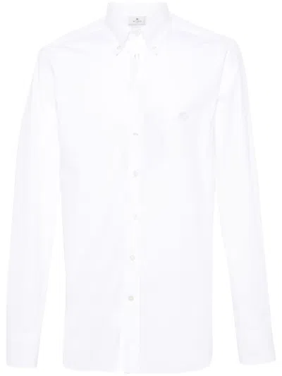 Etro Logo Cotton Shirt In White