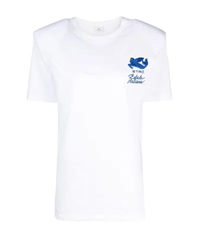 Etro Logo Decal T-shirt In White