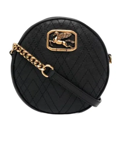 Etro Logo-embellished Crossbody Bag In Black