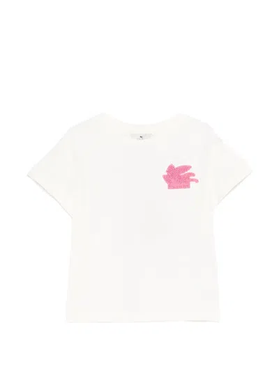 Etro Kids' Logo-embellished T-shirt In Neutral