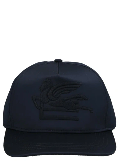 Etro Logo Embroidered Baseball Cap In Navy