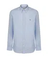 Etro Logo-embroidered Button-down Shirt In Blue