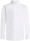 Etro Logo Cotton Button Down Shirt In White