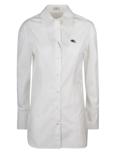 ETRO LOGO EMBROIDERED BUTTONED SHIRT