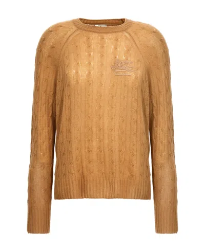 ETRO ETRO PEGASO EMBROIDERED CREWNECK KNITTED JUMPER