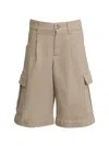 Etro Logo-embroidered Cargo Shorts In Neutrals