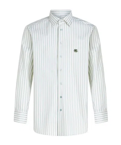 Etro Logo-embroidered Cotton Shirt In White