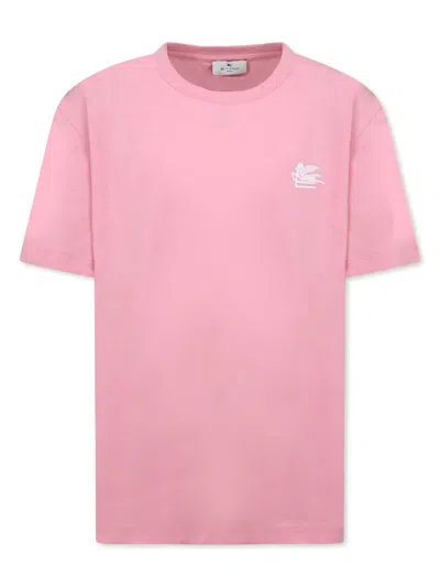 ETRO LOGO-EMBROIDERED COTTON T-SHIRT