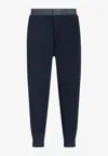 Etro Paisley-print Cotton Track Trousers In Blue