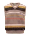 ETRO STRIPED WAISTCOAT WITH LOGO