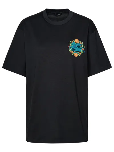 ETRO LOGO EMBROIDERED OVERSIZED T-SHIRT