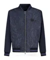 Etro Logo-embroidered Paisley-print Bomber Jacket In Black