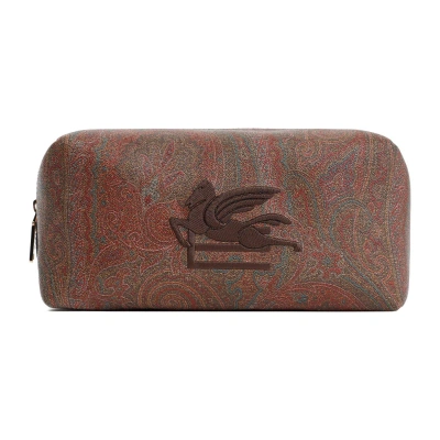 Etro Logo Embroidered Paisley Printed Pouch