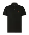 Etro Contrast Collar Polo Shirt With Short Sleeves In Black