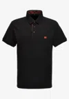 Etro Contrast Collar Polo Shirt With Short Sleeves In Black