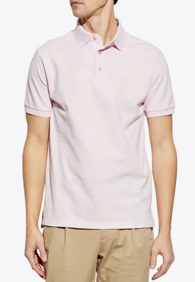 Etro Logo Embroidered Polo T-shirt In Pink