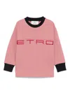 Etro Logo-embroidered Sweatshirt In Pink