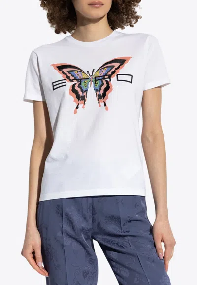 ETRO LOGO EMBROIDERED T-SHIRT