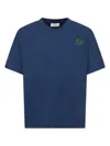 Etro Logo-embroidered T-shirt In Blue