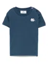 Etro Logo-embroidered T-shirt In Blue
