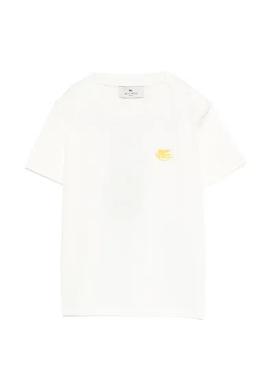 Etro Babies' Logo-embroidered T-shirt In White