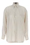 Etro Multicolor Logo Embroidery Striped Shirt