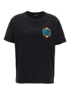 Etro T Shirt With Pegasus Embroidery In Negro