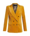 Etro Logo-engraved Button-down Suit Coat In Orange