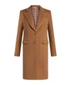 Etro Logo-engraved Buttons Coat In Brown