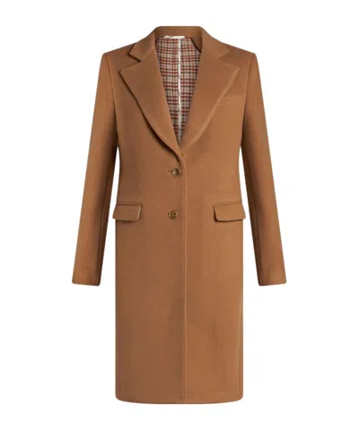 ETRO LOGO-ENGRAVED BUTTONS COAT