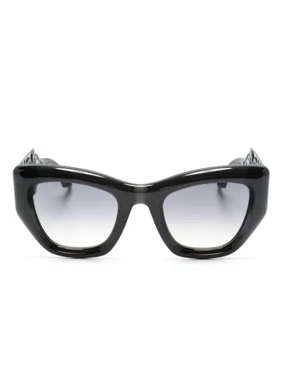 Etro Logo-engraved Cat-eye Sunglasses In Grey