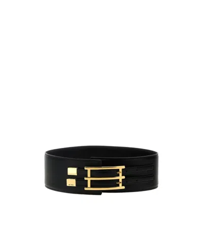 ETRO ETRO LOGO ENGRAVED RECTANGLE-BUCKLE BELT