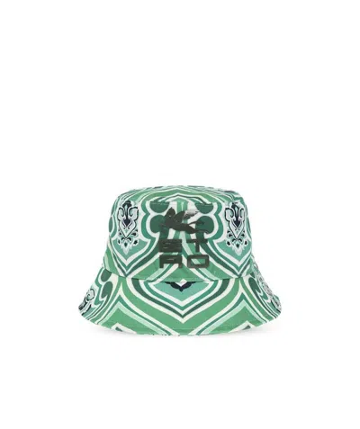 Etro Logo Fisherman's Hat In Green