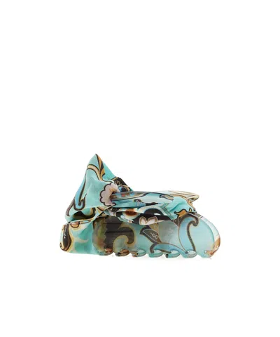 Etro Logo Hair Accessories In Blue
