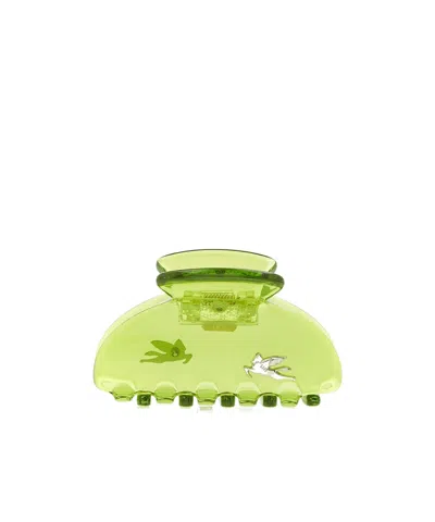 Etro Logo Hair Accessories In Green