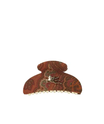 Etro Logo Hair Accessories In Yellow