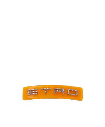 Etro Logo Hair Accessories In Yellow