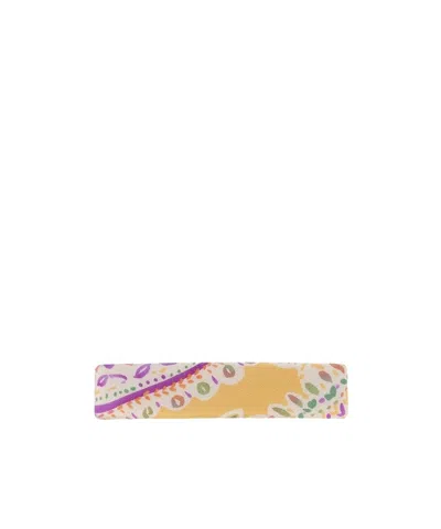 Etro Logo Hair Accessories In Yellow