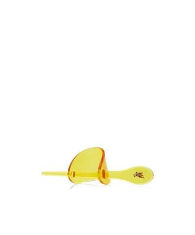 Etro Logo Hair Accessories In Yellow