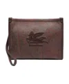 Etro Brown  Red Clutch Bags