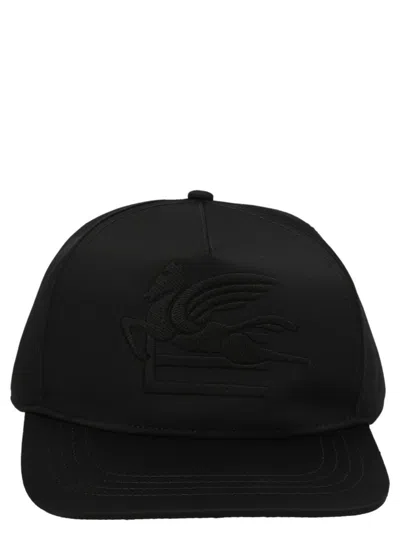 Etro Logo Hat In Black