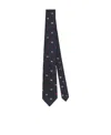 Etro Logo-jacquard Silk Tie In Black