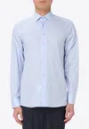 Etro Logo Long-sleeved Shirt In Gnawed Blue