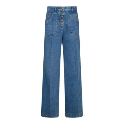 Etro Blue Cotton Denim Jeans