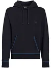 Etro Logo-patch Pullover Hoodie In Blau