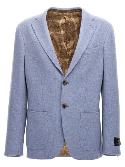 Etro Roma Blazer In Light Blue