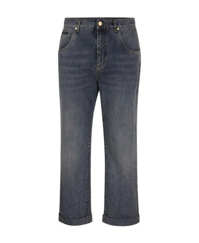 Etro Logo-patch Straight-leg Jeans In Black