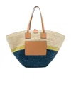 Etro Logo-patch Straw Tote Bag In Nude